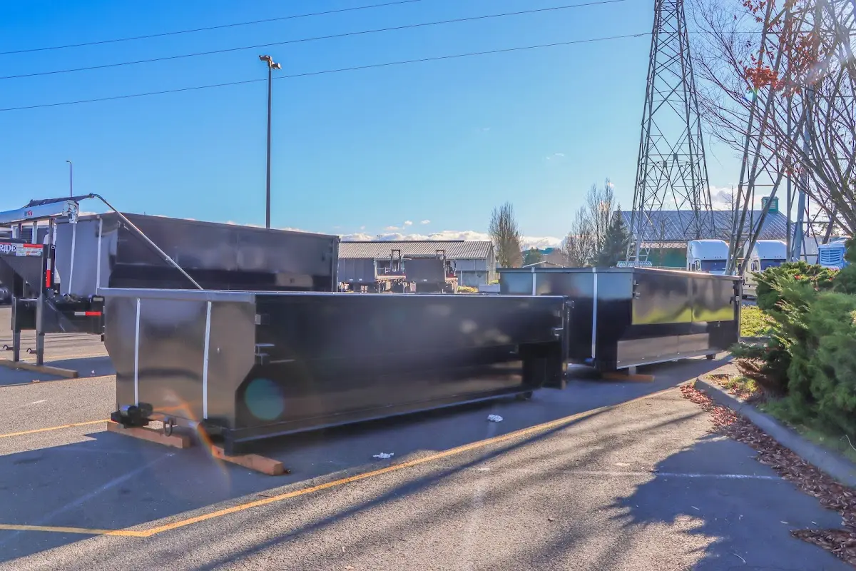 Roll-off dumpster ready for waste disposal at job site for 4 Yard Dumpster Rental in Cortez